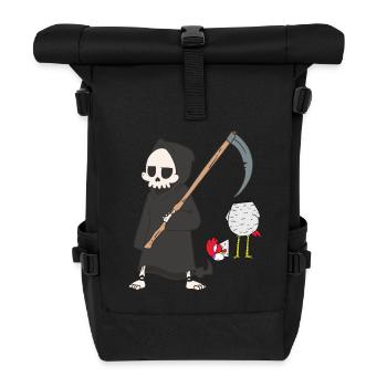 Death Grim Reaper Chicken Horror Halloween Head Brutal - Roll Top Backpack - black - Front