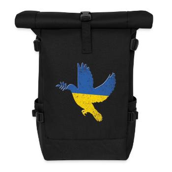 Ukraine Flag Peace Symbol - Flag Of Ukraine - Roll Top Backpack - black - Front