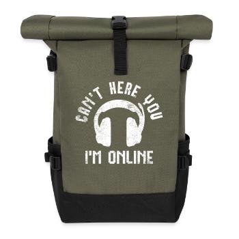 Online-Streaming Online-Streamer - Rolltop Rucksack - Olive/Schwarz - Vorne