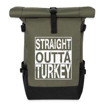 Turquie Straight outta Turquie - Sac à dos roll top - olive/noir - Devant