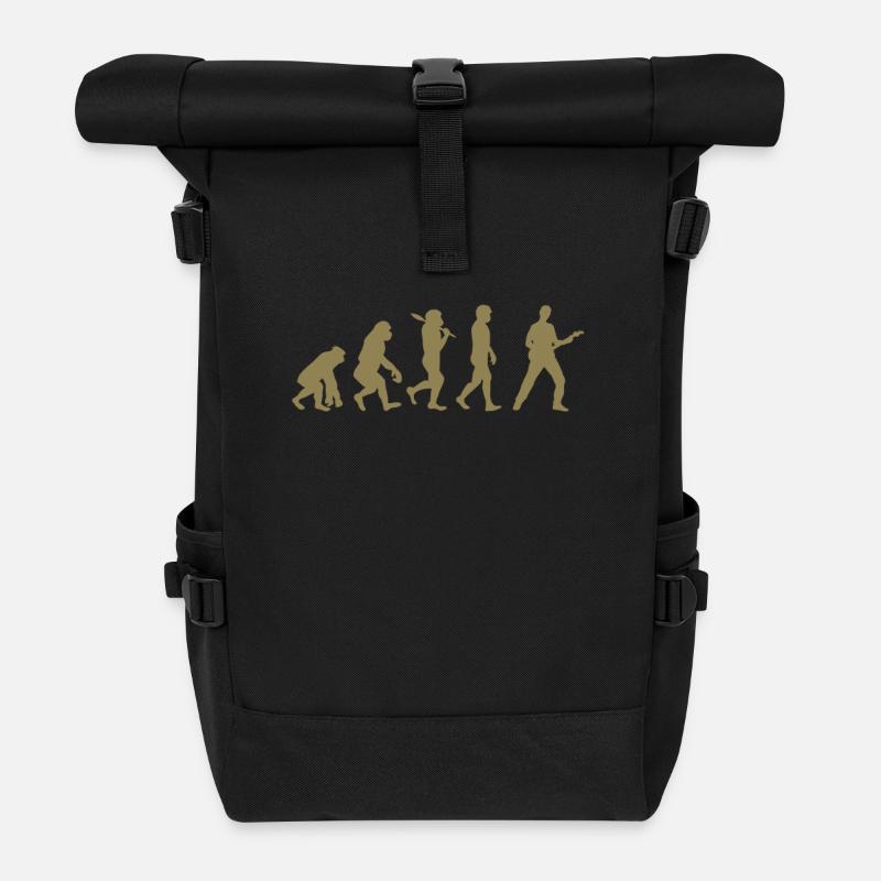 Evolution Gitarre Bassist - Rolltop Rucksack - Schwarz