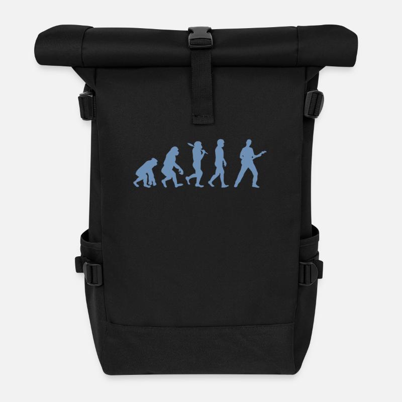 Evolution Gitarre Bassist - Rolltop Rucksack - Schwarz