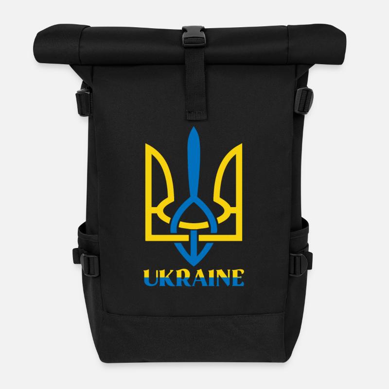 Ukraine Symbol - Rulltoppsryggsäck - svart