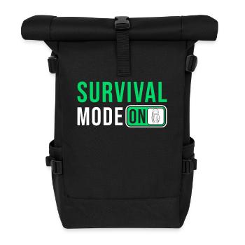 Prepper Survival Outdoor Saying - Roll Top Backpack - black - Front