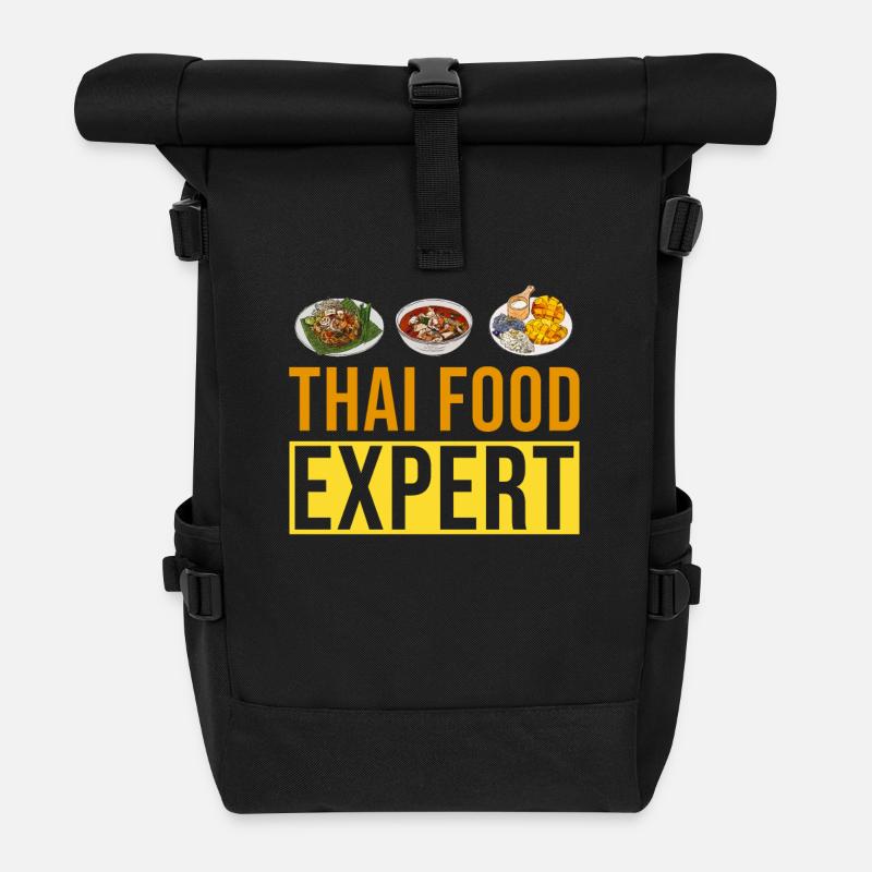 Thai Food Experte - Rolltop Rucksack - Schwarz