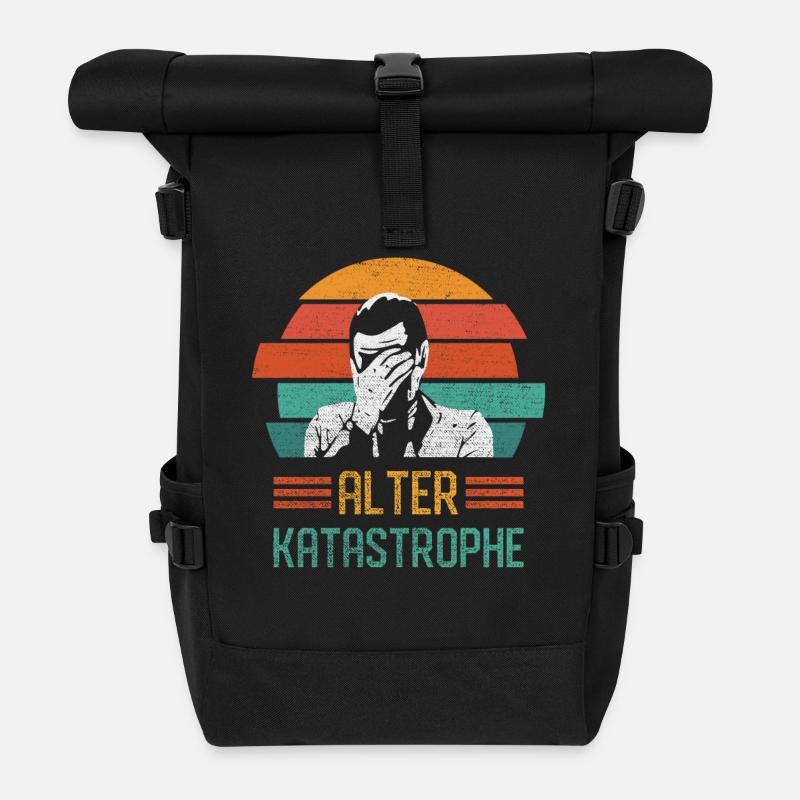 Alter Katastrophe - Rolltop Rucksack - Schwarz