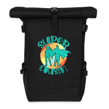 Super Cousin - Roll Top Backpack - black - Front