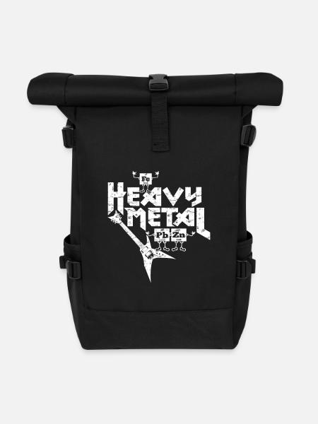 Heavy Metal Funny - Rolltop Rucksack - Schwarz