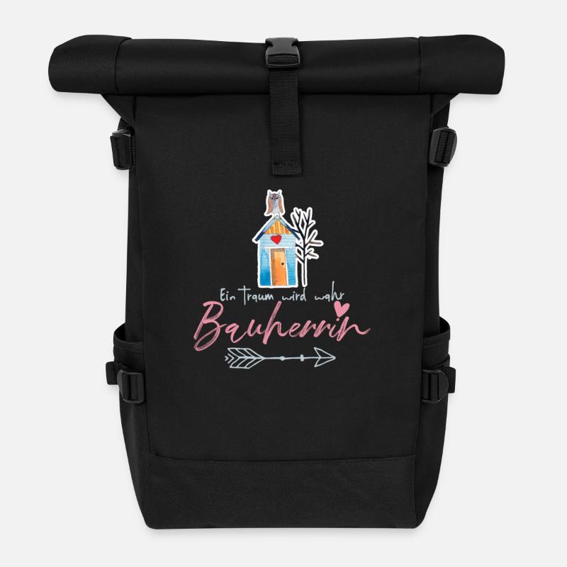 Bauherrin - Rolltop Rucksack - Schwarz