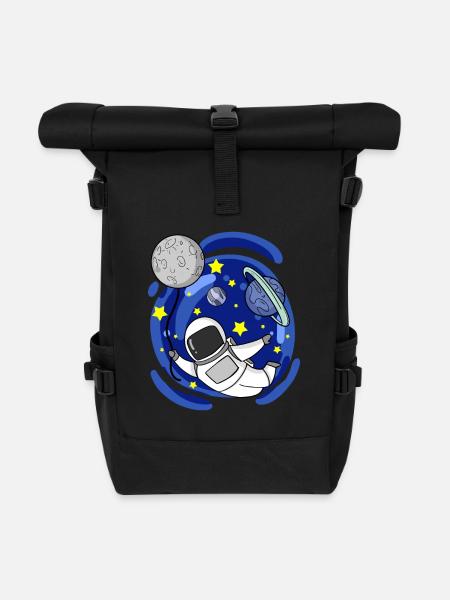 Astronaute Moon Balloon - Sac à dos roll top - noir