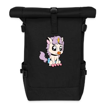 Kawaii Bébé Licorne - Sac à dos roll top - noir - Devant
