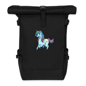Kawaii Bébé Licorne - Sac à dos roll top - noir - Devant