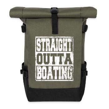 Baoting Spruch lustig - Rolltop Rucksack - Olive/Schwarz - Vorne