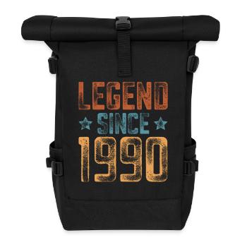 1990 Born Year of birth Birthday - Roll Top Backpack - black - Front