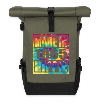 Anniversaire hippie 1965 - Sac à dos roll top - olive/noir - Devant