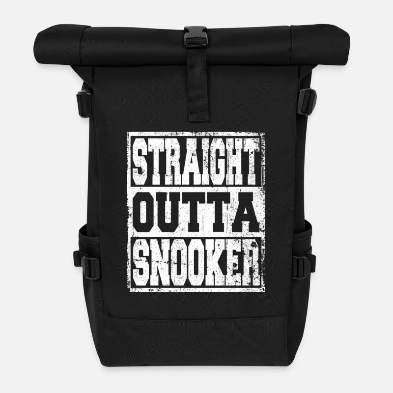 Snooker Spruch lustig - Rolltop Rucksack - Schwarz