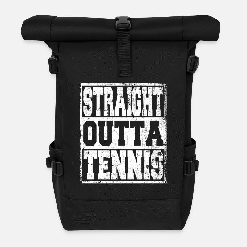 Tennis Spruch lustig - Rolltop Rucksack - Schwarz