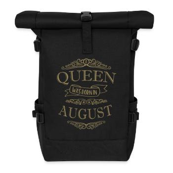 Eine Königin ist im August geboren - Rolltop Rucksack - Schwarz - Vorne