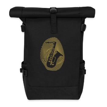 Conception de saxophone - Sac à dos roll top - noir - Devant