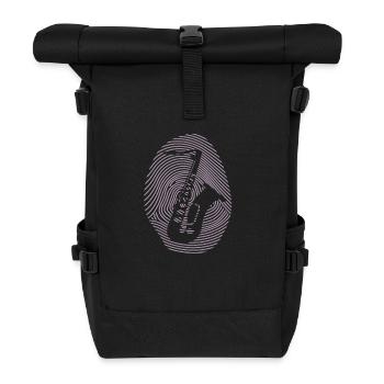 Saxophone Design - Roll Top Backpack - black - Front