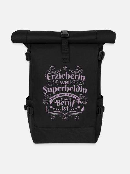 Erzieherin geschenkideen - Rolltop Rucksack - Schwarz