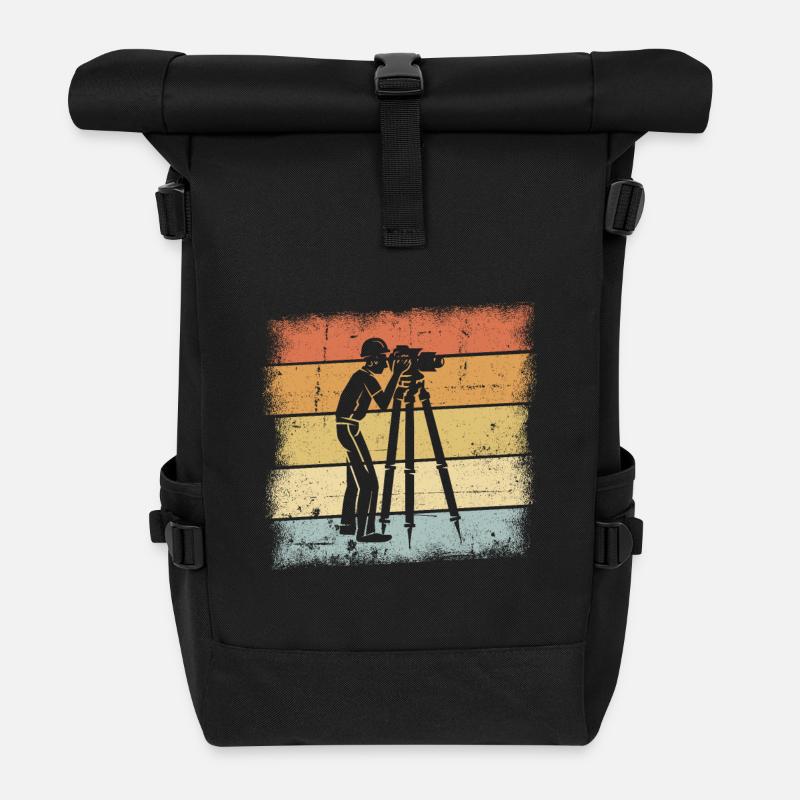 Vermesser Geschenk - Rolltop Rucksack - Schwarz