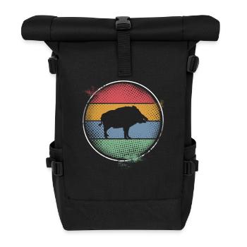 Sanglier - Sac à dos roll top - noir - Devant