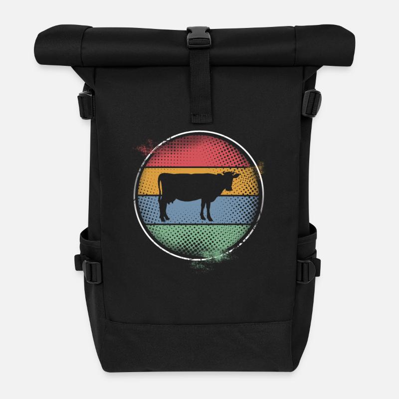 Kuh - Rolltop Rucksack - Schwarz