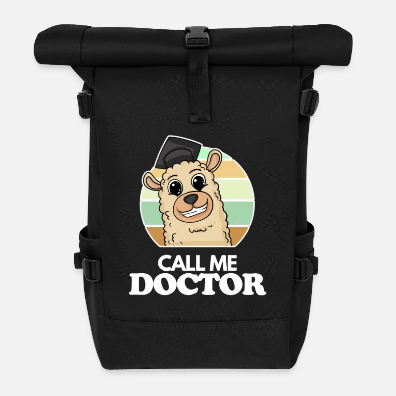 Promotion Doktorarbeit Doktortitel - Rolltop Rucksack - Schwarz