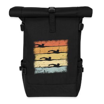 Schwimm - Rolltop Rucksack - Schwarz - Vorne