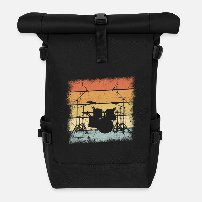 Drummer - Rolltop Rucksack - Schwarz