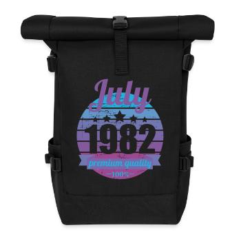 Geboren July 1982 40 Jahre 40er 40.Geburtstag - Rolltop Rucksack - Schwarz - Vorne