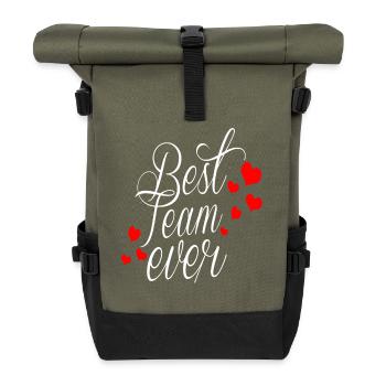 BEST TEAM EVER - Roll Top Backpack - olive/black - Front
