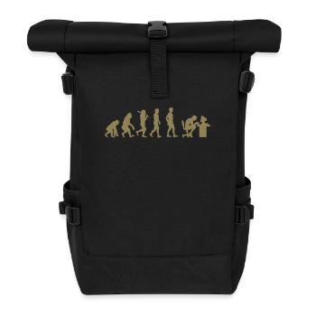 Evolution of Gamer Gambler Nerd Geek Progamer - Roll Top Backpack - black - Front
