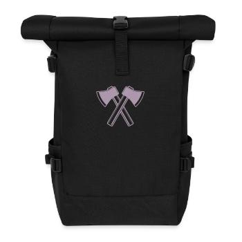 Axe Axes Bûcheron Forestier - Sac à dos roll top - noir - Devant