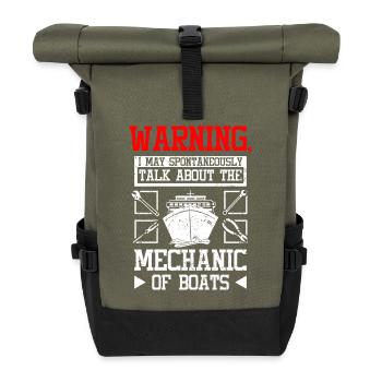 Talk about boat mecanic - Roll Top Backpack - olive/black - Front