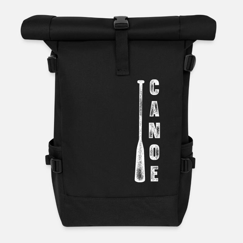 Kanu Kanufahrer Kanufahren - Rolltop Rucksack - Schwarz