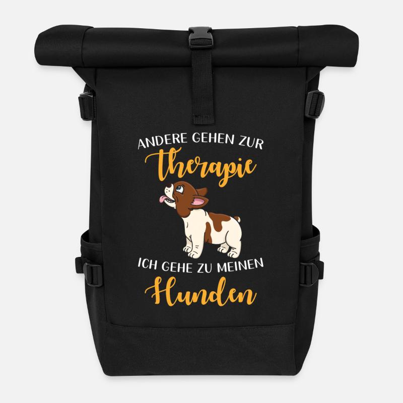 Hundespruch Hund - Rolltop Rucksack - Schwarz