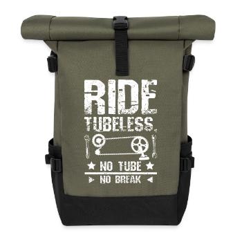 Ride tubeless no tune pas de pause - Sac à dos roll top - olive/noir - Devant