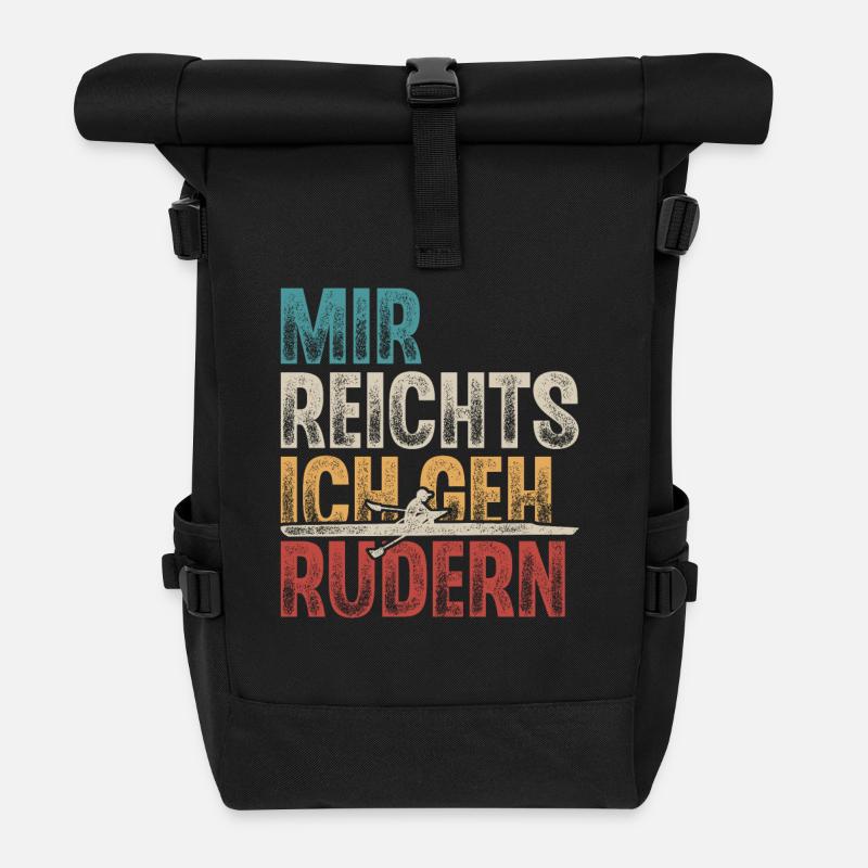 Rudern Ruderer Ruderboot - Rolltop Rucksack - Schwarz