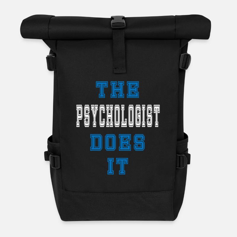 The Psychologist does it Psychologist Gift - Roll Top Backpack - black
