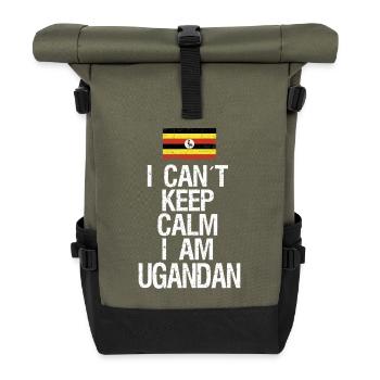I can not Keep Calm I am Ugander - Roll Top Backpack - olive/black - Front