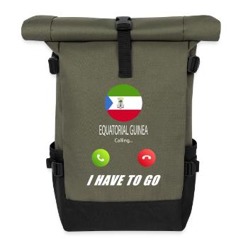 Equatorial Guinea calls to Lusiger flags saying - Roll Top Backpack - olive/black - Front