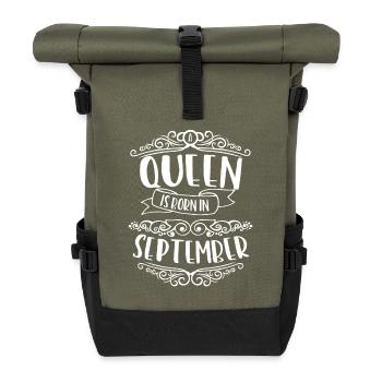 Une reine est née en septembre - Sac à dos roll top - olive/noir - Devant