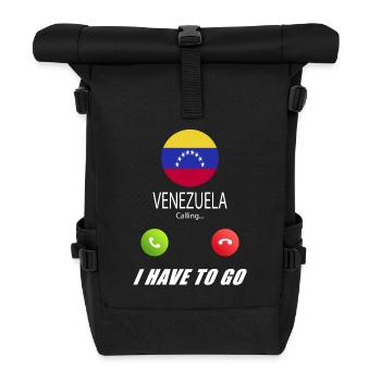 Venezuela calls lusiger flags slogan - Roll Top Backpack - black - Front