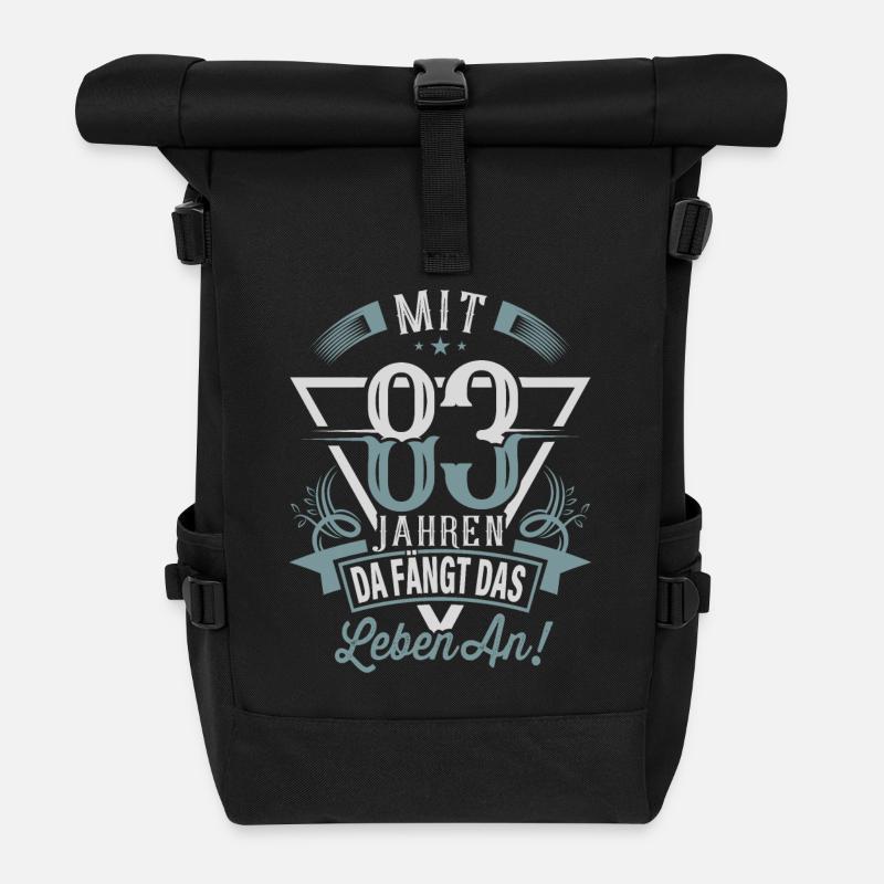 83. Geburtstag Da Fängt Das Leben An - Rolltop Rucksack - Schwarz