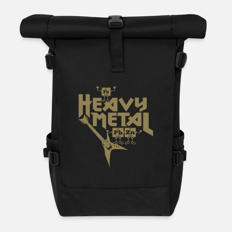 Heavy Metal Funny - Rolltop Rucksack - Schwarz