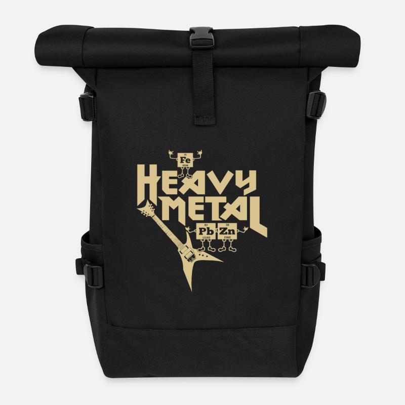 Heavy Metal Funny - Rolltop Rucksack - Schwarz