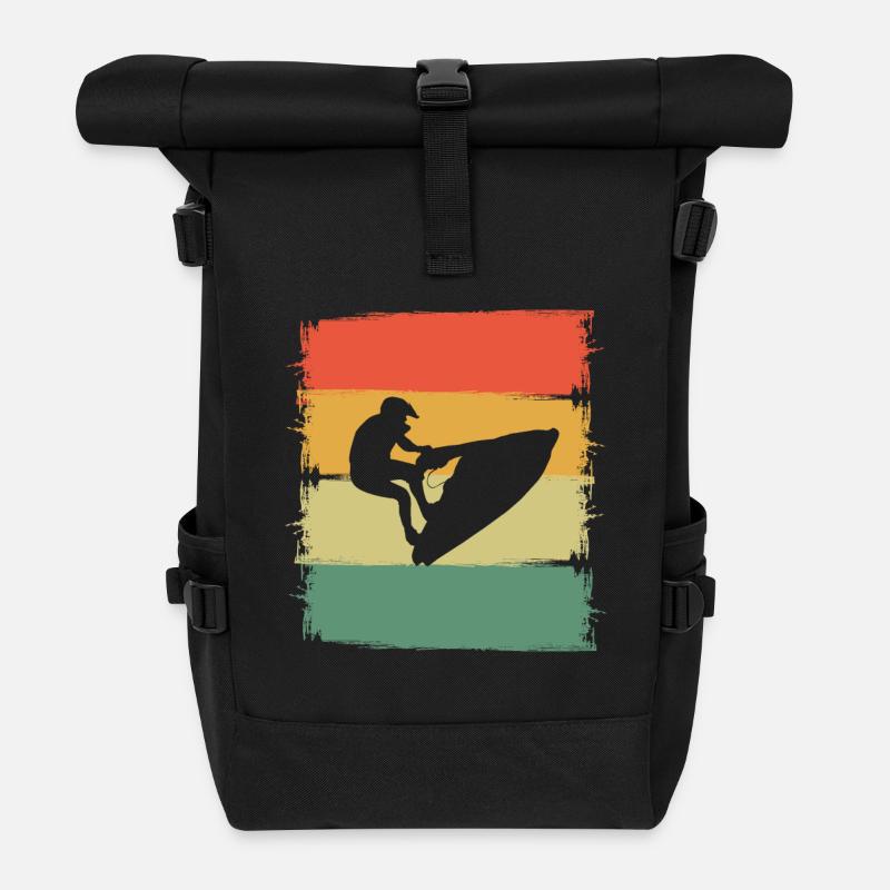 Jet ski - Sac à dos roll top - noir
