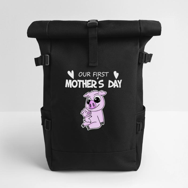 Muttertag Geschenk - Unser erster Muttertag Rolltop Rucksack